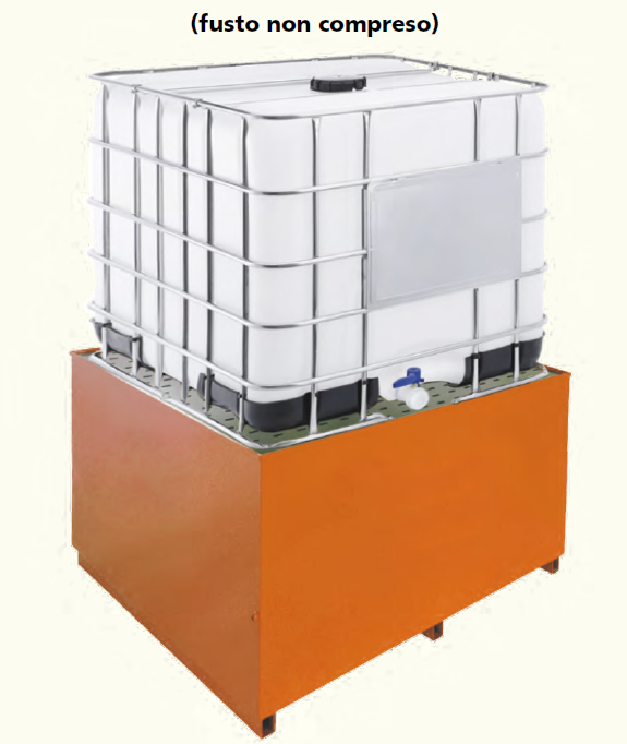 BASE DI RACCOLTA IN METALLO PER FUSTI DA 1000 LITRI IBC – FAT srl